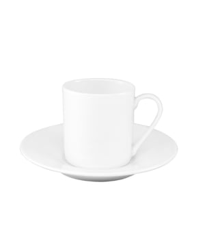 JAN White Porcelain Espresso Cup and Saucer