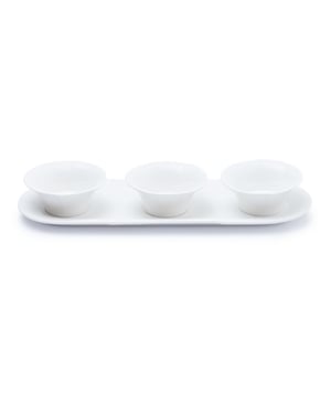 Maison Blanche Plate with 3 Bowls