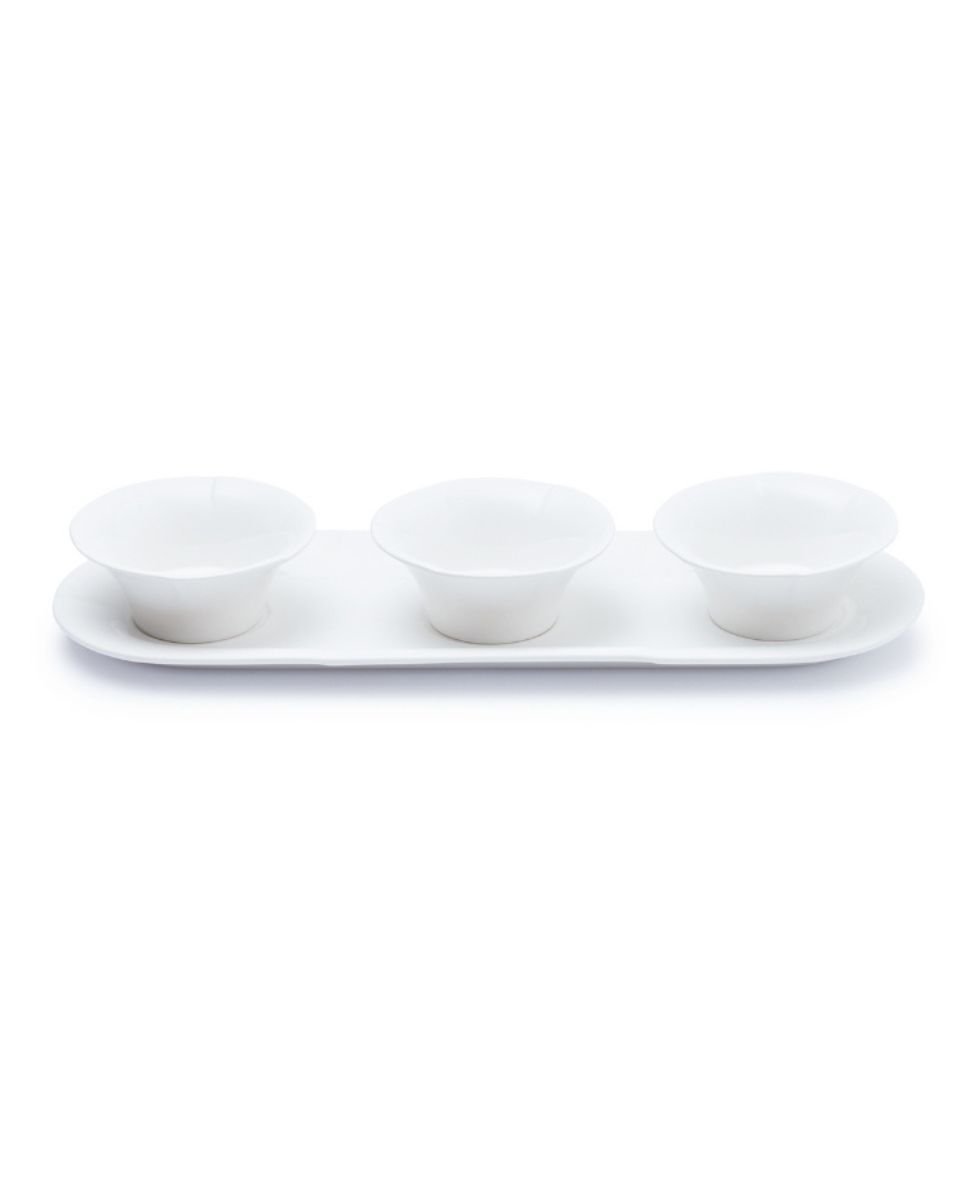 Maison Blanche Plate with 3 Bowls