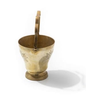 Ornate brass bucket