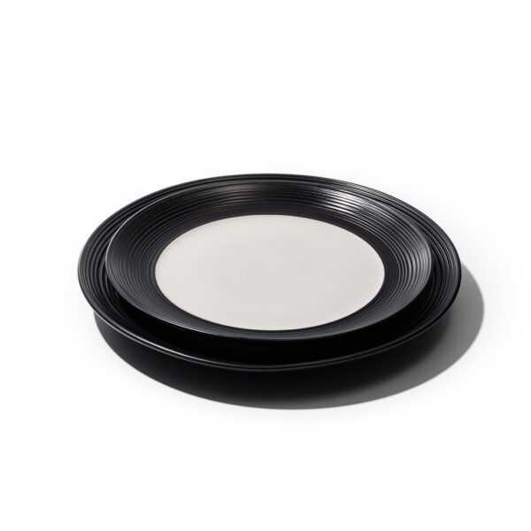 JAN BlancNoir Stoneware Dinner Plate (Set of 4) - Image 4