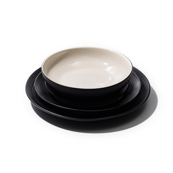 JAN BlancNoir Stoneware Pasta Bowl (Set of 4) - Image 3