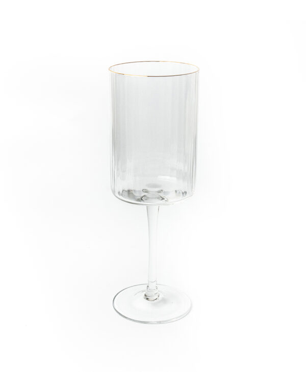 JAN Gold Rimmed Red Wine Glass Set of 2