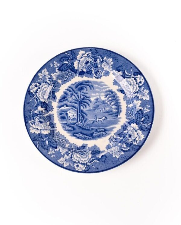 Enoch Woods Ware English Scenery Blue Serving Plate