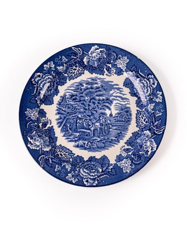 Enoch Woods Ware English Scenery Blue Serving Plate