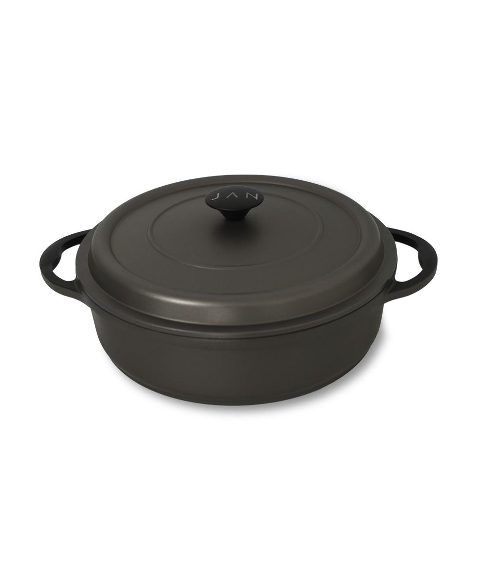 JAN Premium Cast Aluminium Low Pot with Lid (Available in two sizes)